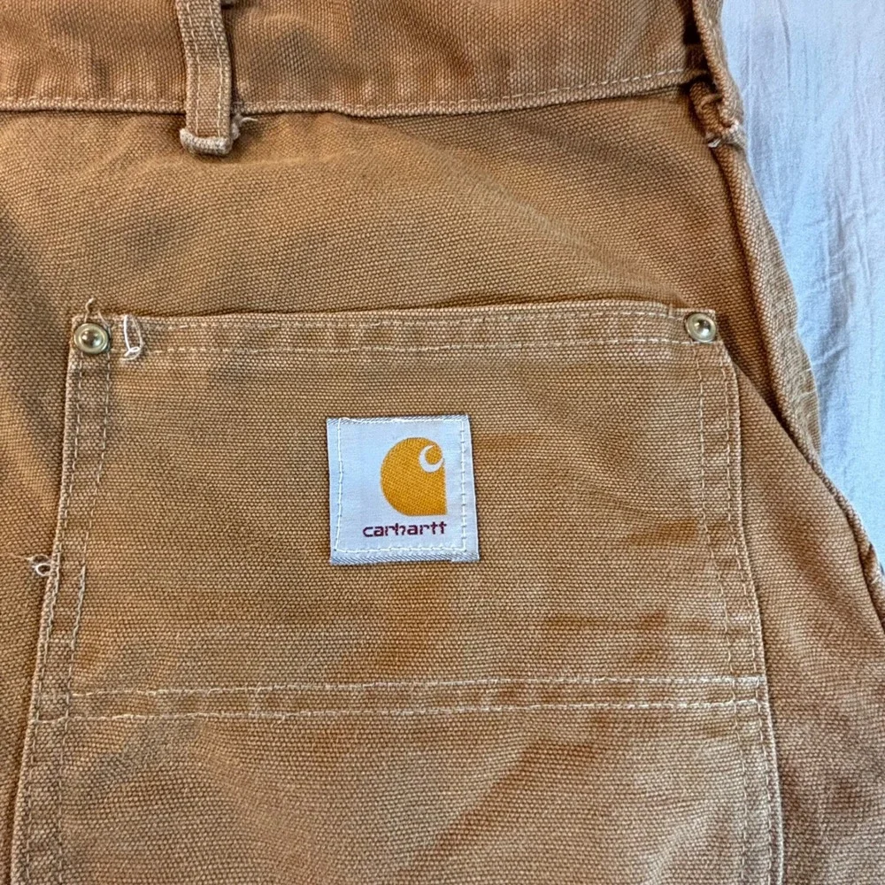 Vintage 90s Carhartt B01 Double Knee Work Pants men's 40x28 Brown Duck Canvas